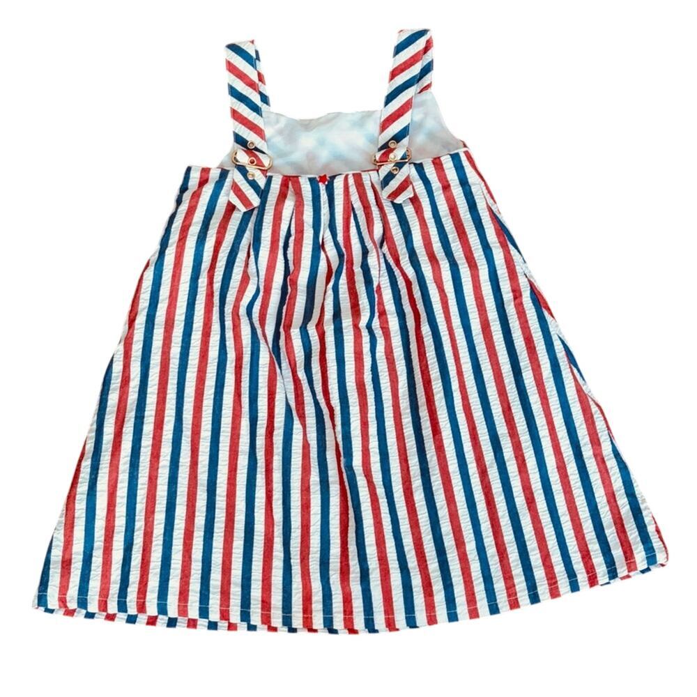 Tommy Bahama Girls Dress Red White Blue Patriotic A-Line Size Small - Picture 2 of 5